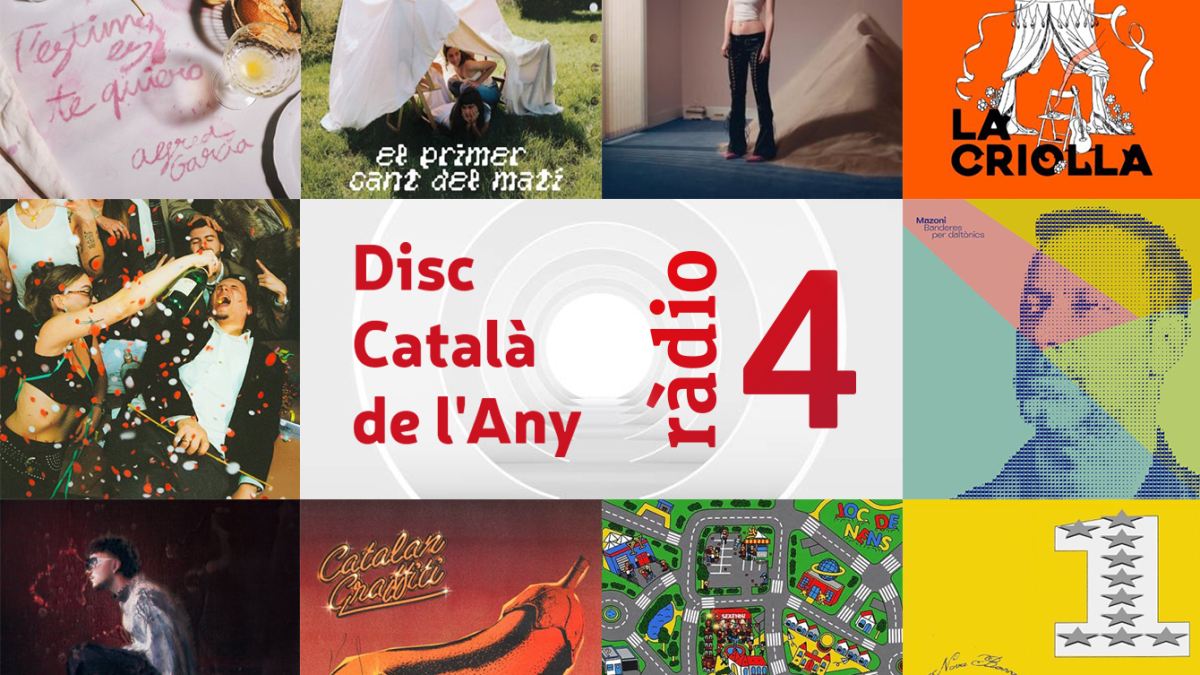 A grid of album covers around the Ràdio 4 logo.